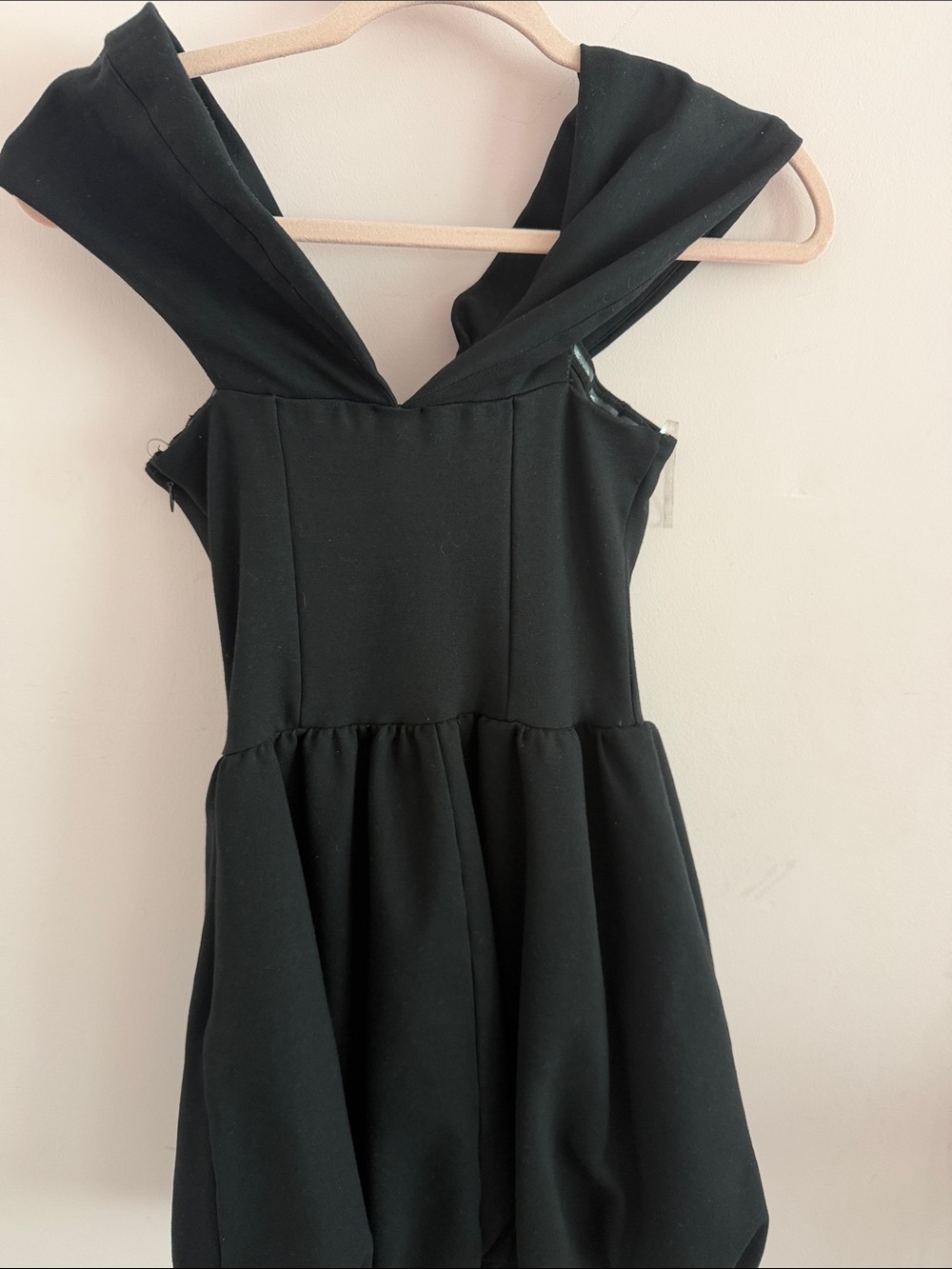 Little Black Cocktail Dress with Crossed Shoulder Detail